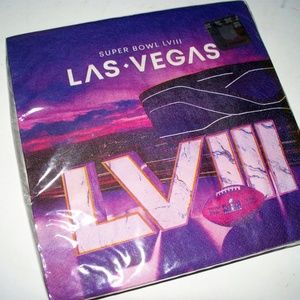 Superbowl LVIII Las Vegas 12" Napkins NEW 16 count x4